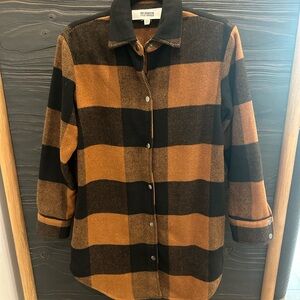 Plaid Jacket with Snaps